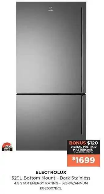 Bing Lee Electrolux 529L Bottom Mount - Dark Stainless offer