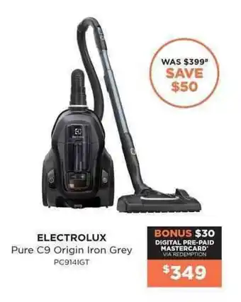 Bing Lee Electrolux Pure C9 Origin Iron Grey offer