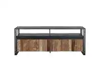 LivingStyles New Age Reclaimed Timber & Metal Industrial 3 Door Hight TV Stand,180cm offer