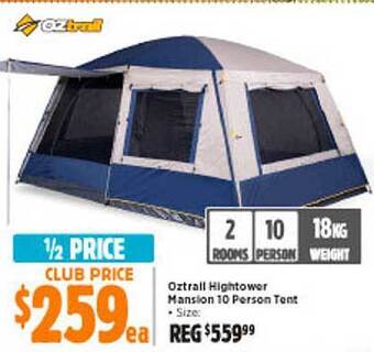 Anaconda Oztrail hightower mansion 10 person tent offer