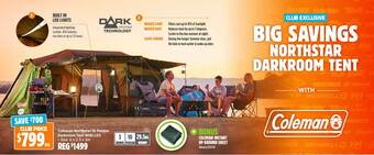 Anaconda Coleman northstar 10 person darkroom tent with led offer