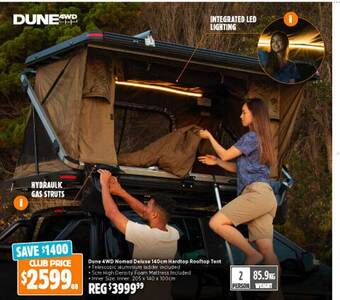 Anaconda Dune 4wd nomad deluxe hardtop rooftop tent offer