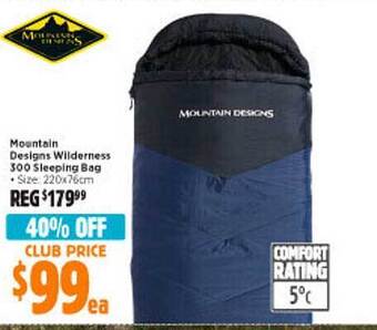 Anaconda Mountain designs wilderness 300 sleeping bag offer