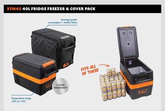 BCF Xtm45 40l fridge freezer & cover pack offer
