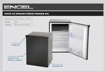 BCF St90f-g4 upright fridge freezer 80l engel offer
