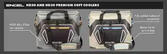BCF Engel hd20 and hd30 premium soft coolers offer