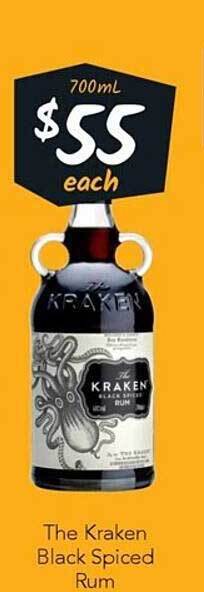 The kraken black spiced rum