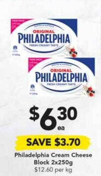 Drakes Philadelphia cream cheese block offer