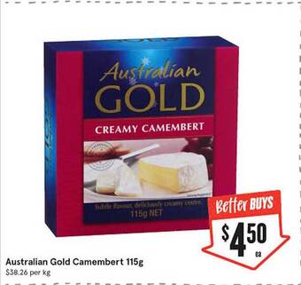 IGA Australian gold camembert offer