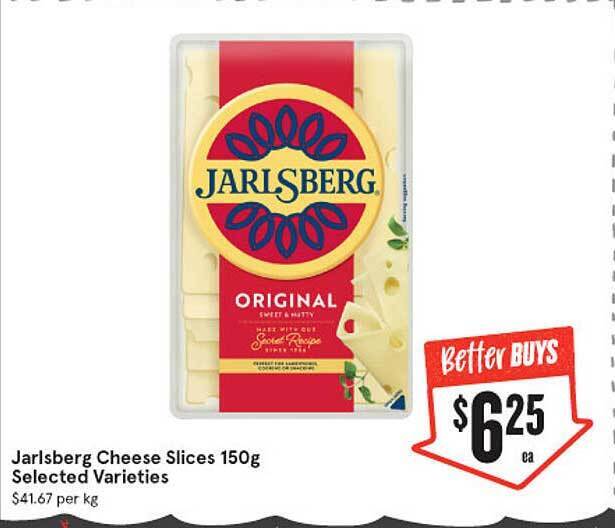 Jarlsberg cheese slices offer at IGA