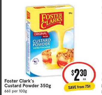 IGA Foster clark's custard powder offer