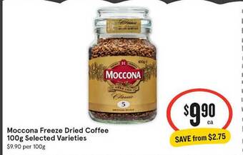 IGA Moccona freeze dried coffee offer
