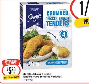 IGA Steggles chicken breast tenders offer