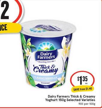 IGA Dairy farmers thick & creamy yoghurt offer