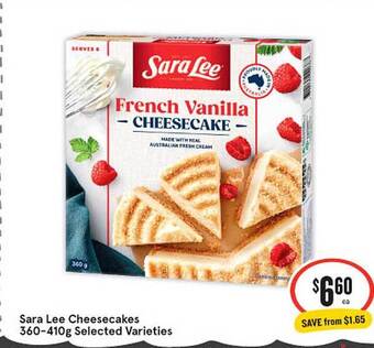 IGA Sara lee cheesecakes offer
