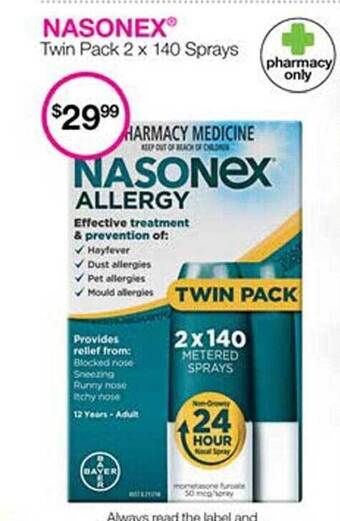 Priceline Nasonex twin pack offer