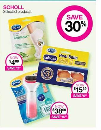Priceline Scholl selected products offer