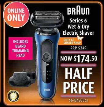 Shaver Shop Braun series 6 wet & dry electric shaver offer
