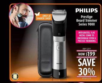 Shaver Shop Philips prestige beard trimmer series 9000 offer