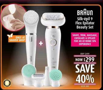 Shaver Shop Braun silk-épil 9 flex epilator beauty set offer