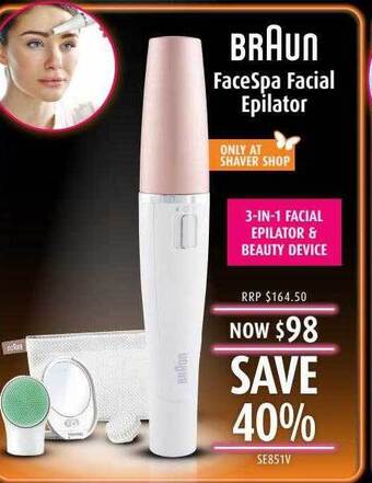 Shaver Shop Braun facespa facial epilator offer