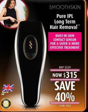 Smoothskin pure ipl long term hair removal