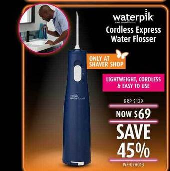 Shaver Shop Waterpik cordless express water flosser offer