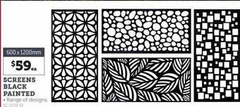 Stratco Screens black painted offer