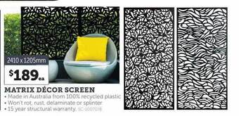 Stratco Matrix décor screen offer