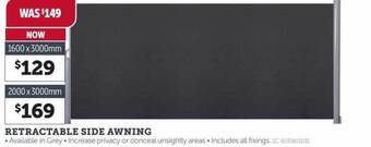 Stratco Retractable side awning offer