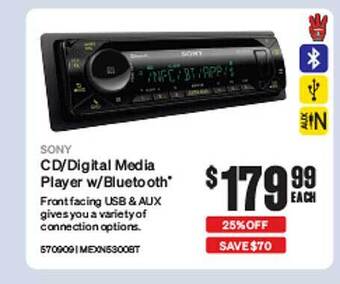 SuperCheap Auto Sony cd-digital media player w-bluetooth offer