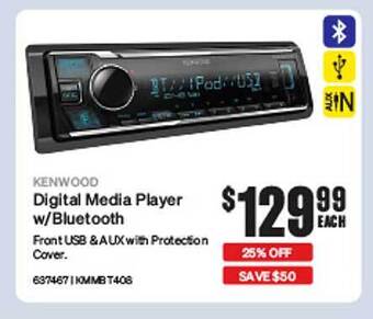 SuperCheap Auto Kenwood digital media player w-bluetooth offer