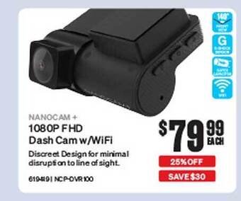 SuperCheap Auto Nanocam 1080p fhd dash cam with wifi offer