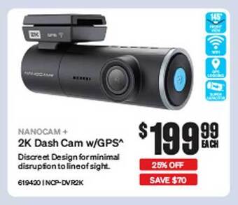 SuperCheap Auto Nanocam+ 2k dash cam w-gps offer