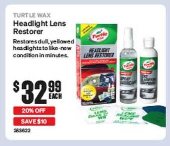 SuperCheap Auto Turtle wax headlight lens restorer offer