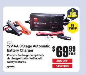SuperCheap Auto Sca 12v 4a 3 stage automatic battery charger offer