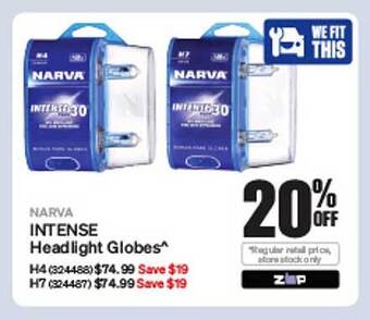 SuperCheap Auto Narva intense headlight globes offer