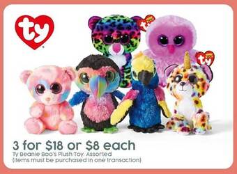 Target Ty beanie boo's plush toy. assorted offer