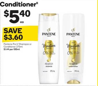 Woolworths Pantene pro-v shampoo or conditioner offer