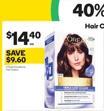 Woolworths L'oréal excellence hair colour offer