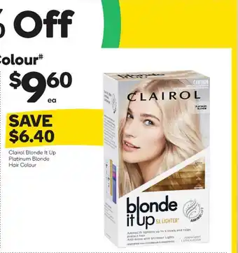 Woolworths Clairol blonde it up platinum blonde hair colour offer