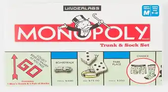 Kmart Monopoly license trunk and sock set offer