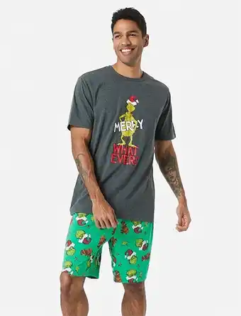 Kmart The grinch license short sleeve knit pyjama set offer