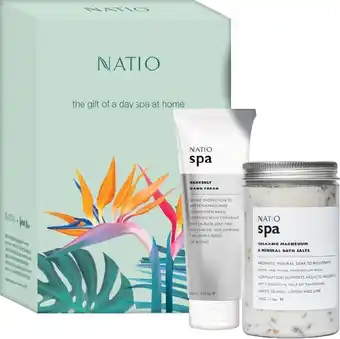 Natio gentle waves heavenly hand cream 90ml & relaxing magnesium & mineral bath salts 350g