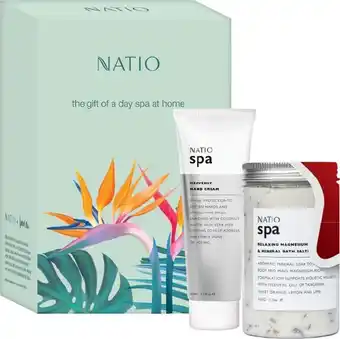 Natio gentle waves heavenly hand cream 90ml & relaxing magnesium & mineral bath salts 350g