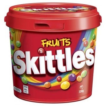 Skittles fruits party bucket 720g