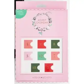 Kmart New 12 days of christmas - youth advent calendar with charm bracelet - pink offer