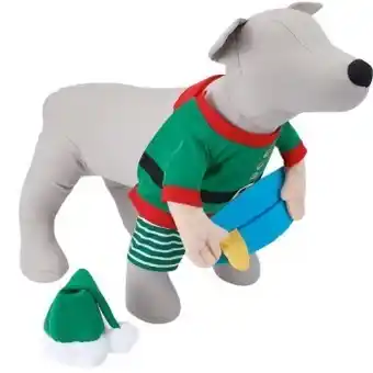 Pet christmas costume surfing elf - medium