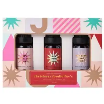 Kmart 3 pack christmas foodie fav's fragrant oil blends offer