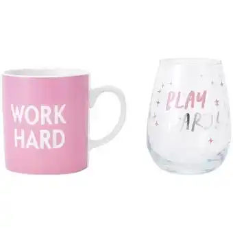 Kmart Day and night mug and stemless glass set offer
